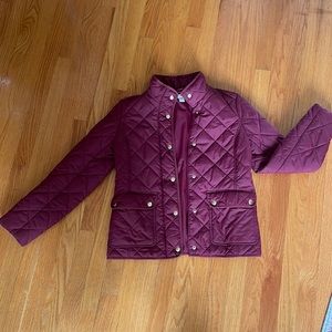 J.Crew Burgundy Quilted Jacket I Women I Small